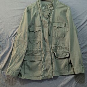 Time and Tru Olive Utility Jacket